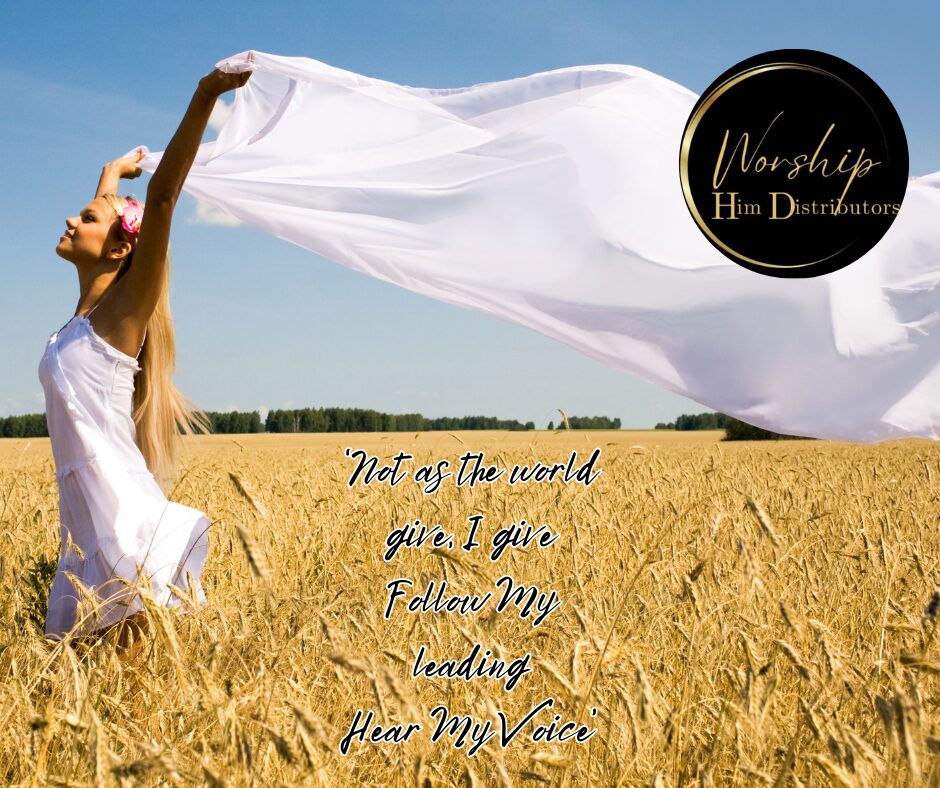 ‘Not as the world give I give Follow My leading Hear My Voice