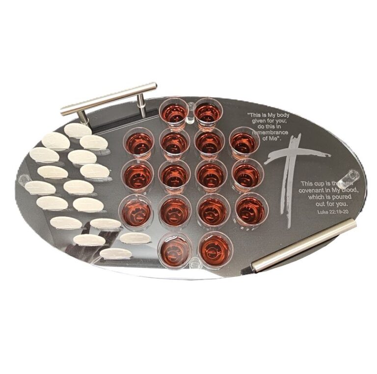 16 Hole Communion Tray with slot for wafers